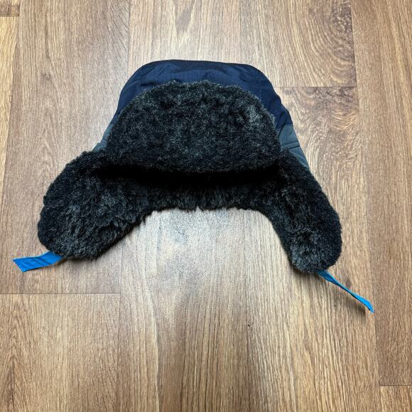 Children’s Place Winter Trapper Hat Toddler Size 2T/3T Blue Black Gray Ear Cover - Picture 1 of 6